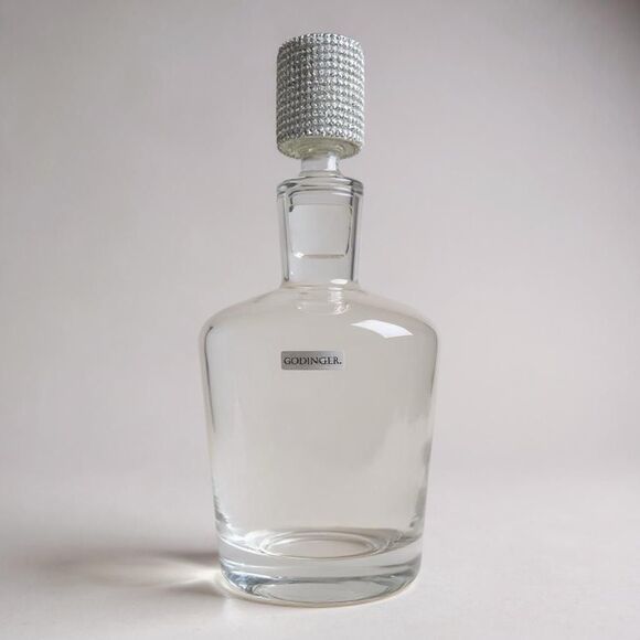 Godinger Zephyr Bling 10" Whiskey No Lead Crystal Decanter Glitzy Glamour - Picture 3 of 3